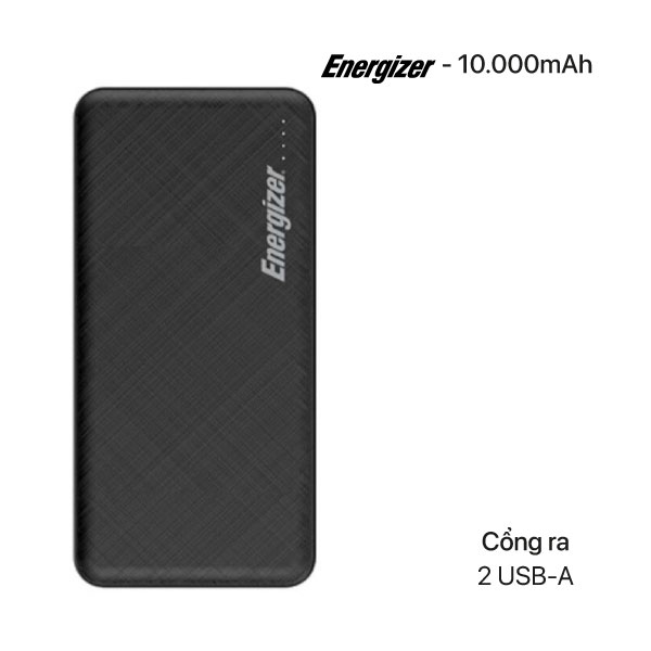 Sạc dự phòng Energizer 10,000mAh /3.7V Li-Polymer - UE10053
