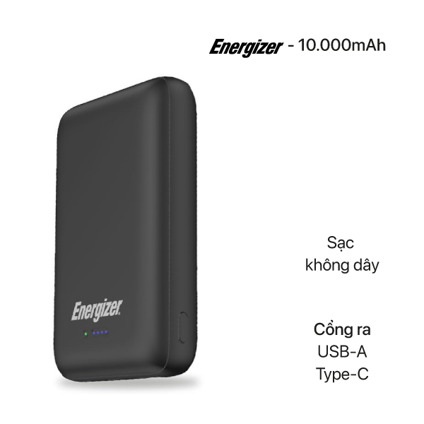 Pin dự phòng Energizer 10,000mAh /3.7V Li-Polymer - QP10000PQ