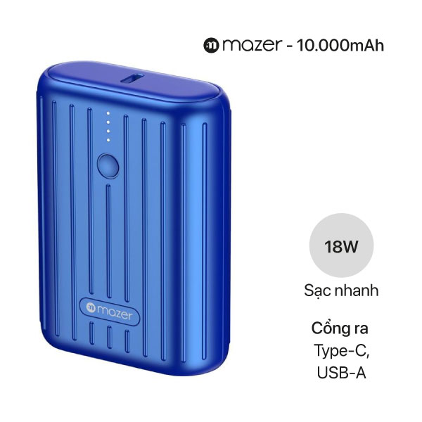 Pin sạc dự phòng MAZER Pocket Power Mini 10000mAh 18W