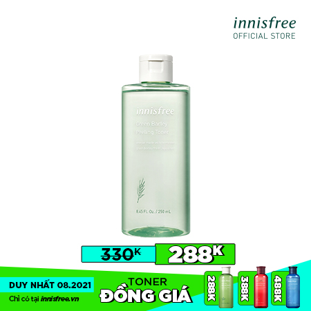 Nước cân bằng tẩy tế bào chết từ lúa mạch xanh innisfree Green Barley Peeling Toner 250ml