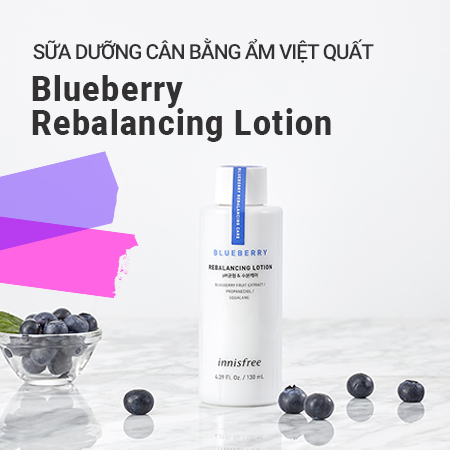 Sữa dưỡng cân bằng ẩm việt quất innisfree Blueberry Rebalancing Lotion 130ml