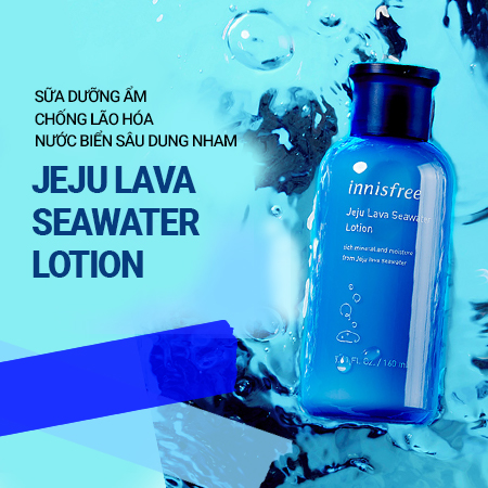 Sữa dưỡng ẩm chống lão hóa nước biển sâu dung nham innisfree Jeju Lava Seawater Lotion 160ml