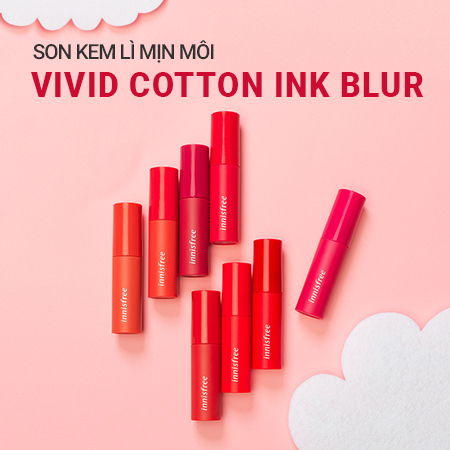 Son kem lì mịn môi Vivid Cotton Ink Blur 4g