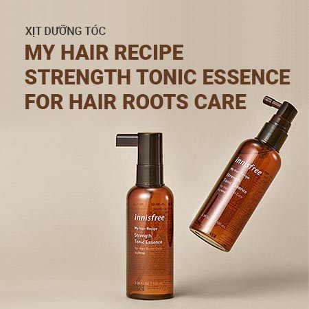 Xịt dưỡng tóc innisfree My Hair Recipe Strength Tonic Essence For Hair Roots Care 100ml