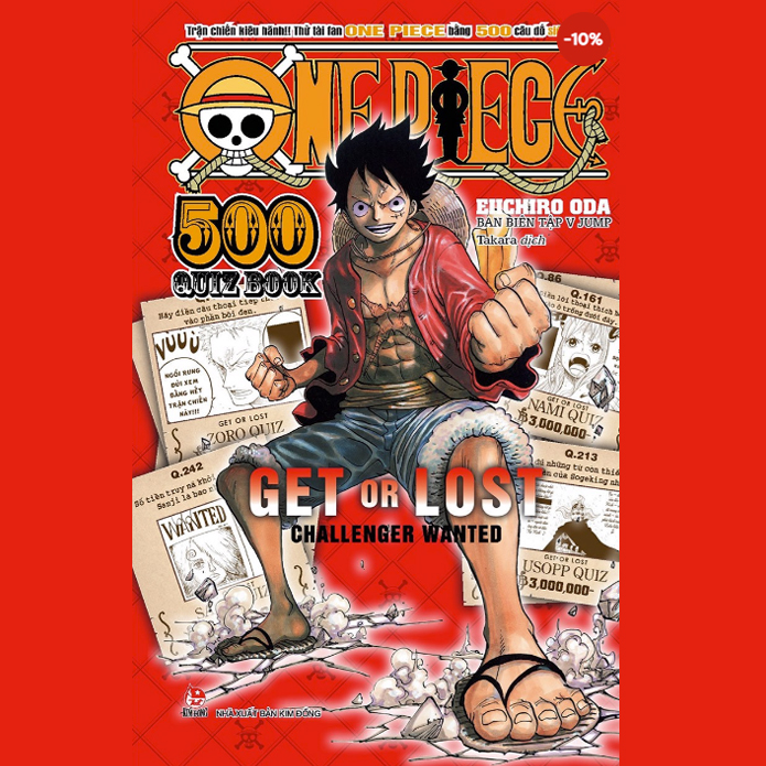 ONE PIECE 500 QUIZ BOOK - TẬP 1+2 (TẶNG KÈM 01 STANDEE PVC LUFFY)