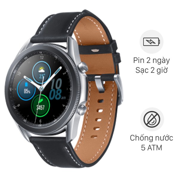 Samsung Galaxy Watch 3 45mm viền thép dây da