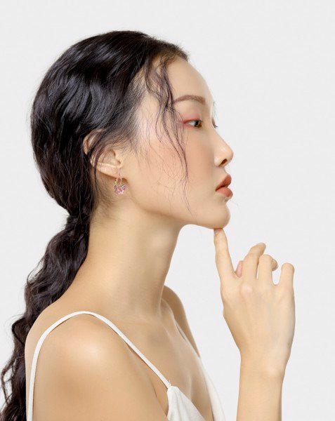 Bông Tai Hình Bướm Đính Pha Lê
