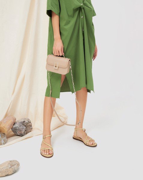 Túi Xách Nhỏ Top Handle Khóa Kim Loại Raw