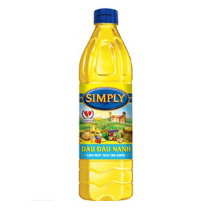 Dầu ăn simply đậu nành 1l