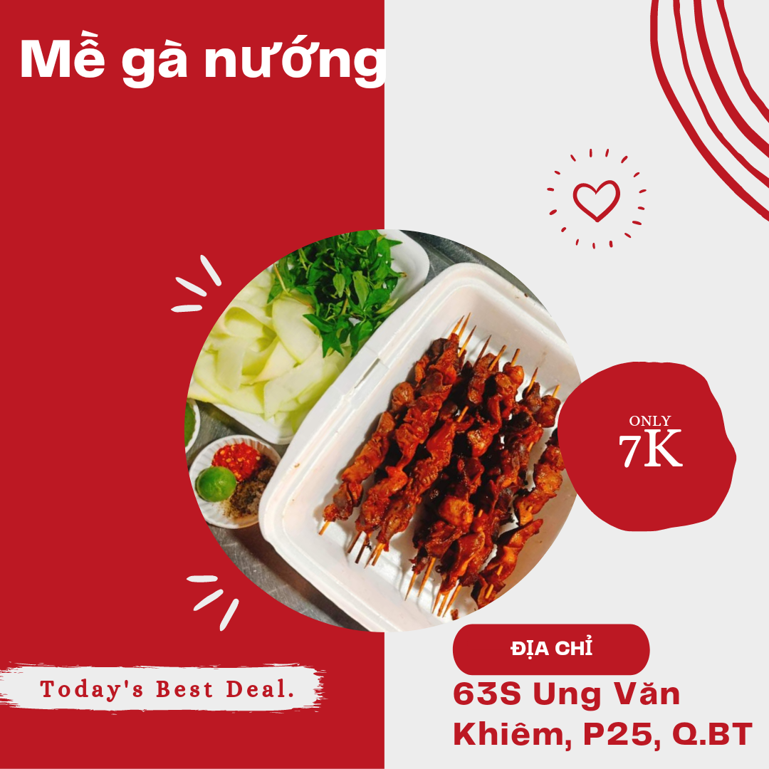 Mề gà nướng