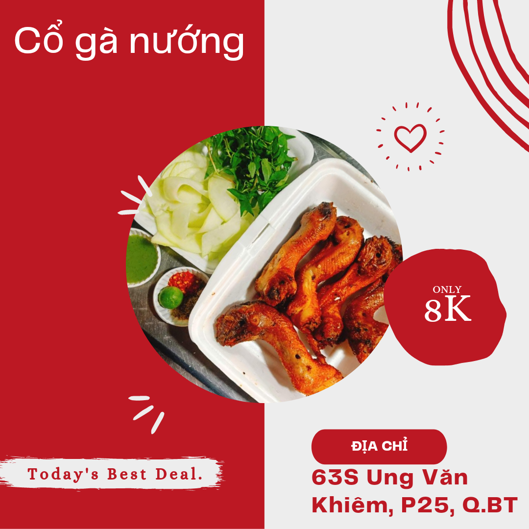 Cổ gà nướng