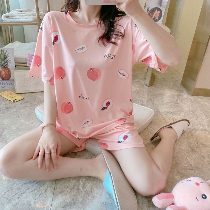 Set Đồ Ngủ Áo Thun & Quần Short In nữ tính 