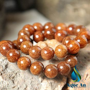 Vòng tay đá thạch anh tóc nâu đỏ