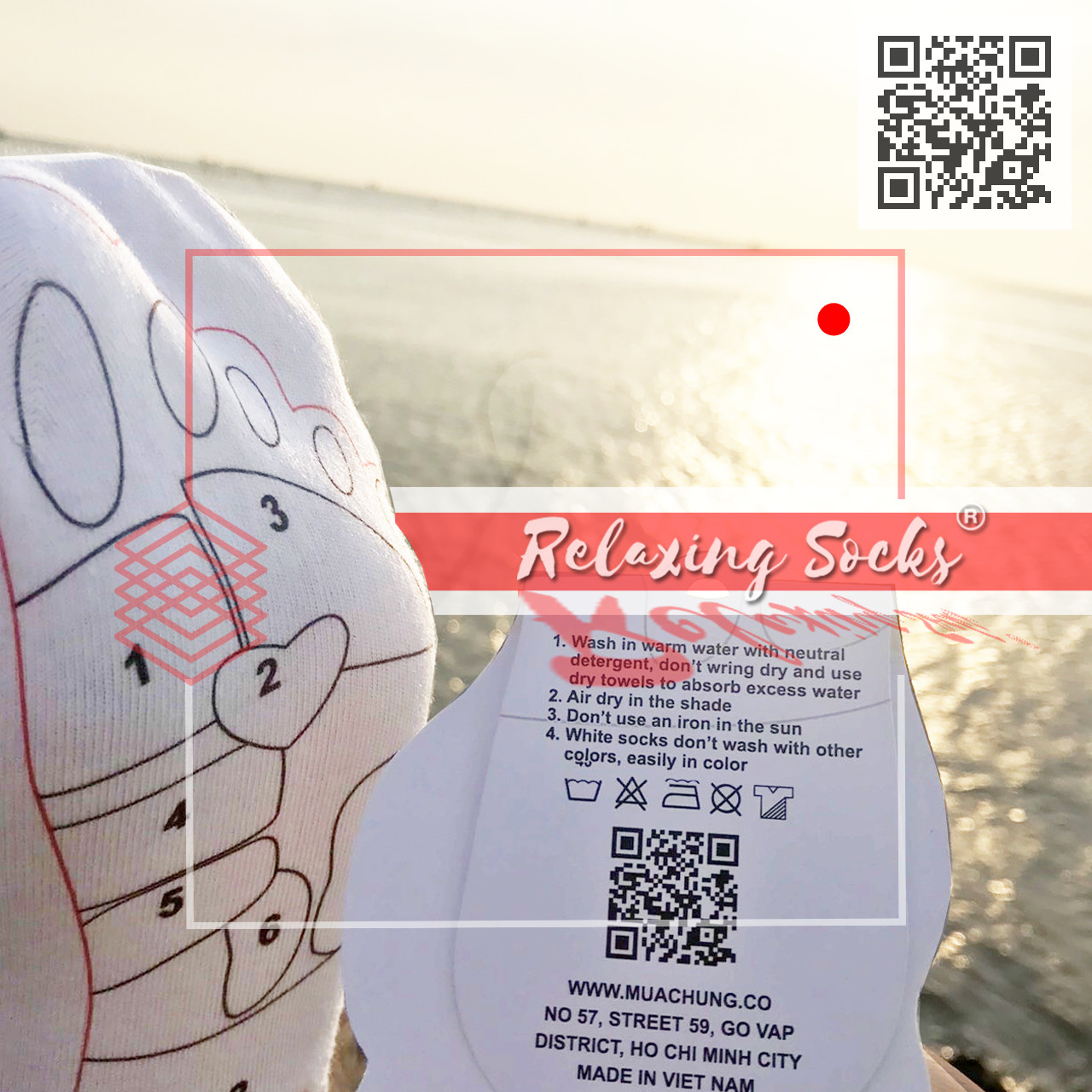 Link - Trang nhà sản xuất (https://www.relaxingsocks.com/)