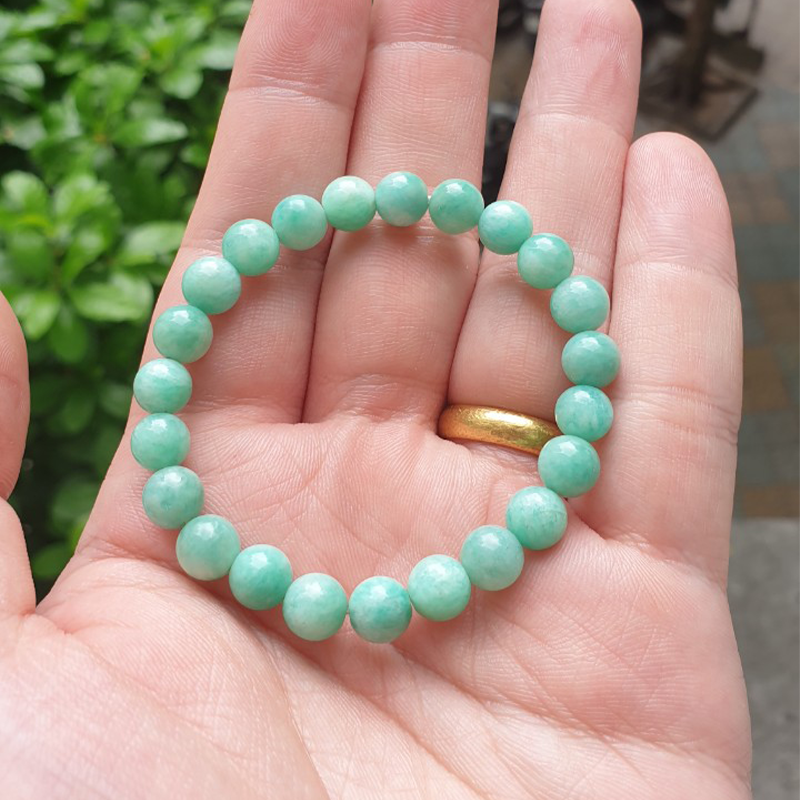 Vòng Tay Đá Phong Thủy Amazonite Đặc Nhỏ Hàng Tinh Tuyển Mang Lại Sức Khỏe Năng Lượng Mạnh Mẽ
