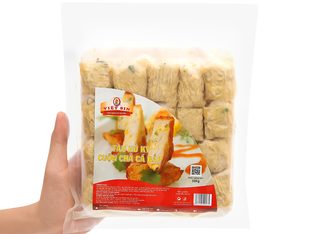 Đậu hủ ki cuộn chả cá bắp