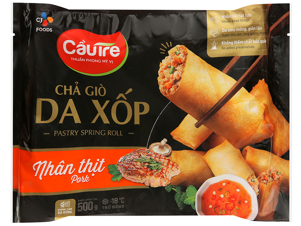 Chả giò da xốp cầu tre