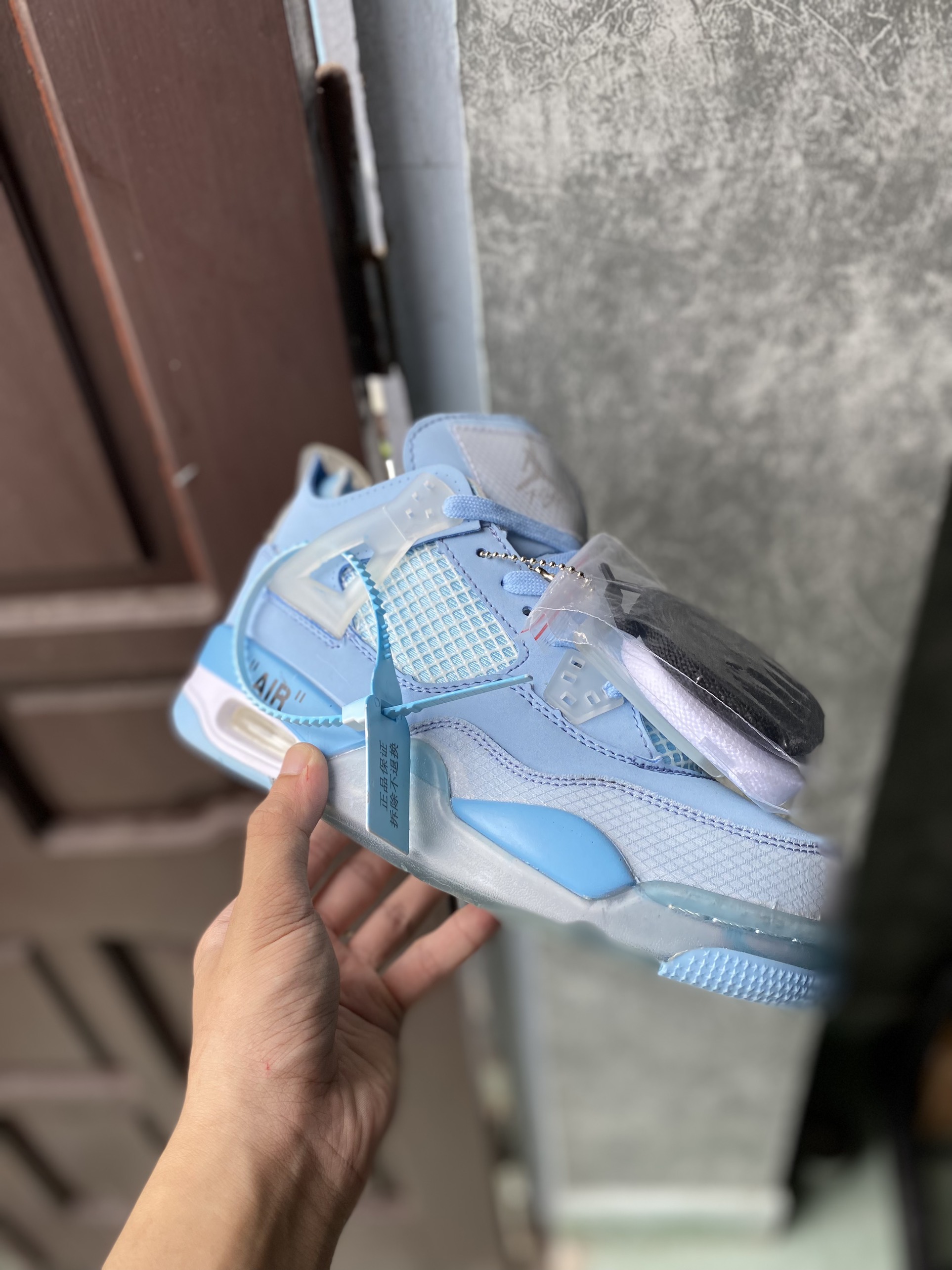 Nike Jordan 4 xanh blue  rep 1:1