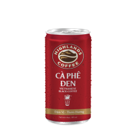 Cà Phê Đen Lon 185ml/lon (Lốc 6 lon)