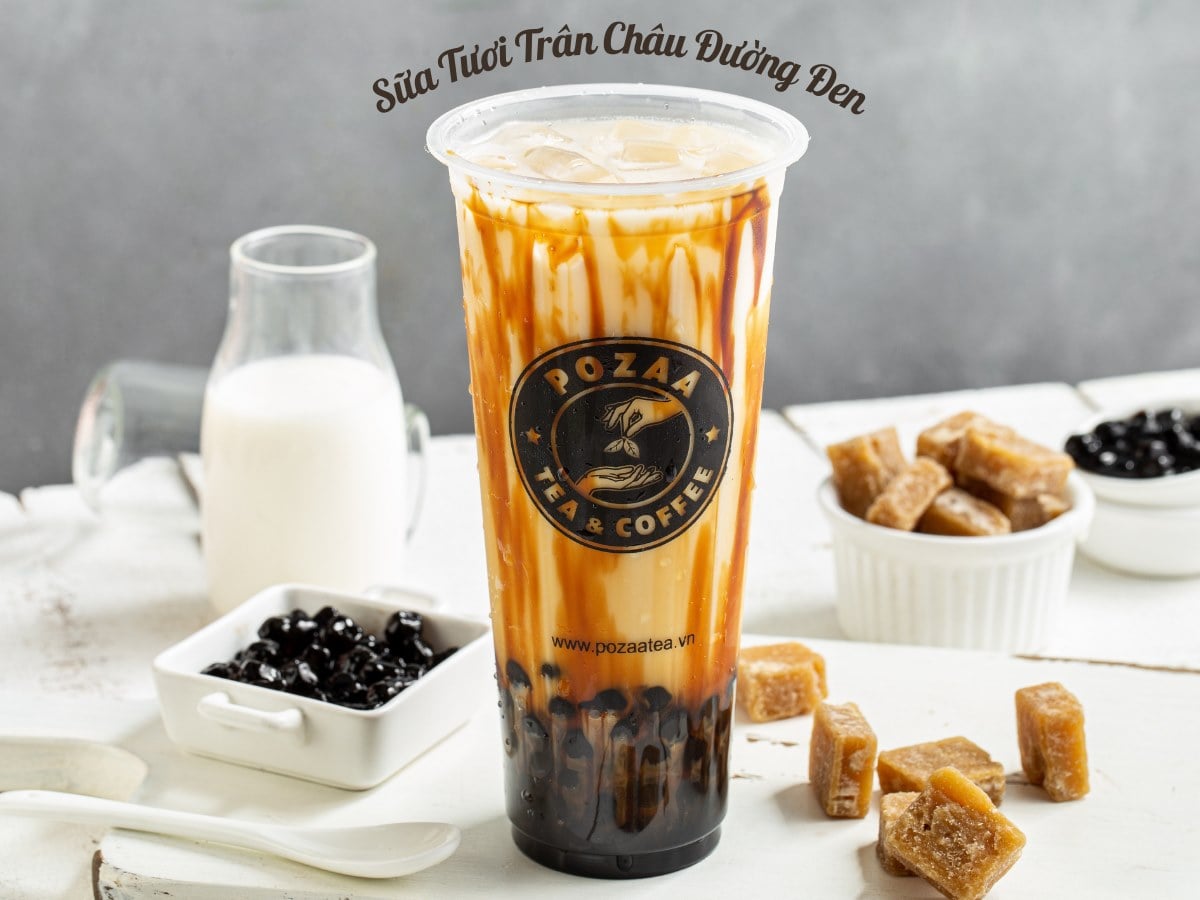 Sữa Tươi Trân Châu Đường Đen - Size L