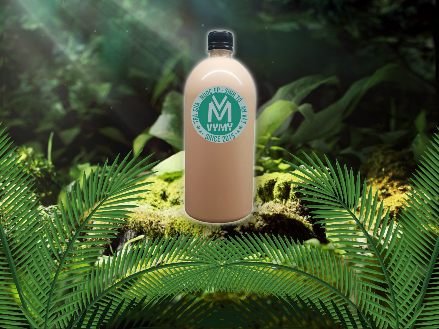 Trà sữa truyền thống trân châu thạch chai 1000ml