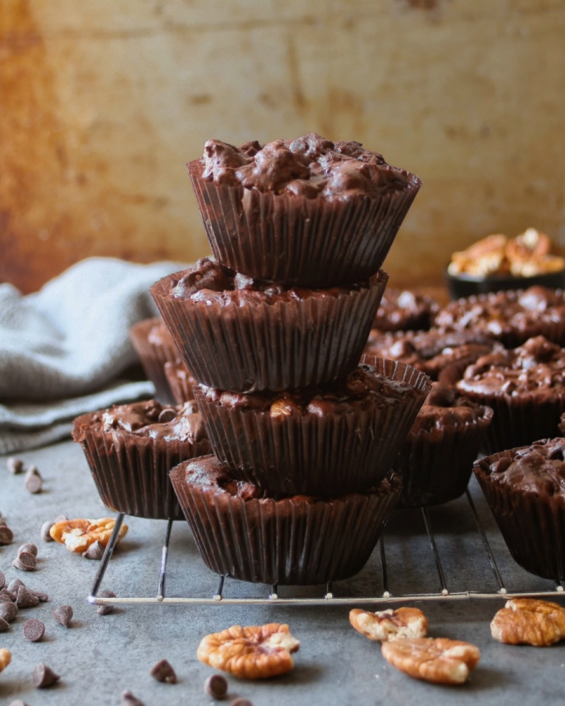 Bánh Muffin chocolate kem hồng