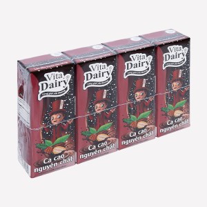 Lốc 4 hộp sữa ca cao Vita 180ml