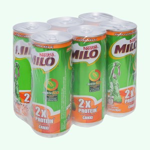 Lốc 6 lon sữa lúa mạch Milo 240ml