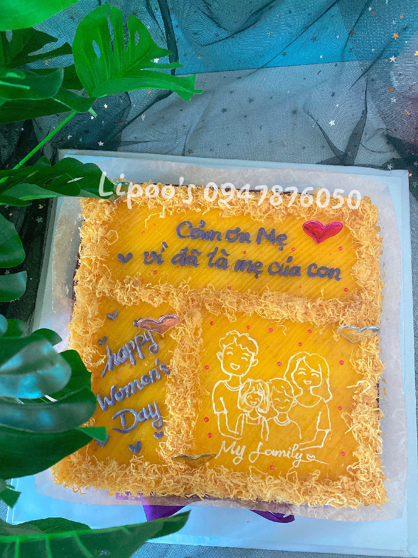 BÁNH TRANG TRÍ VUÔNG SIZE 30cm