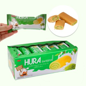 Bánh cuộn kem cốm Hura 20 cáix18g
