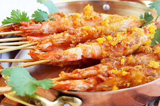 Tôm chiên trứng muối
