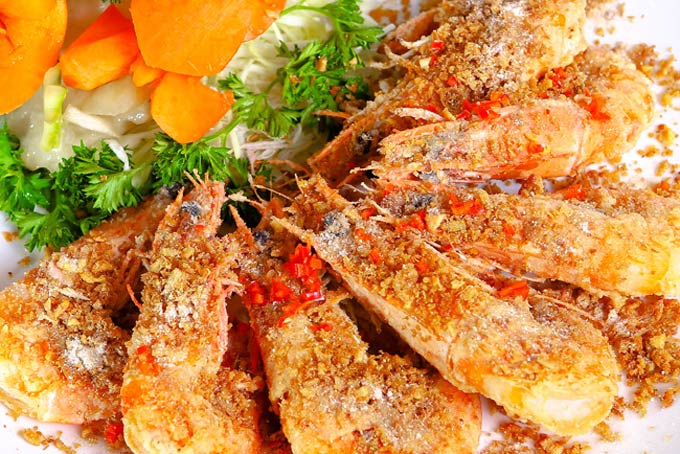 Tôm rang muối hạt
