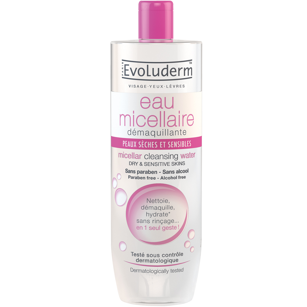 Tẩy trang Evoluderm cho da khô và da nhạy cảm 250ML