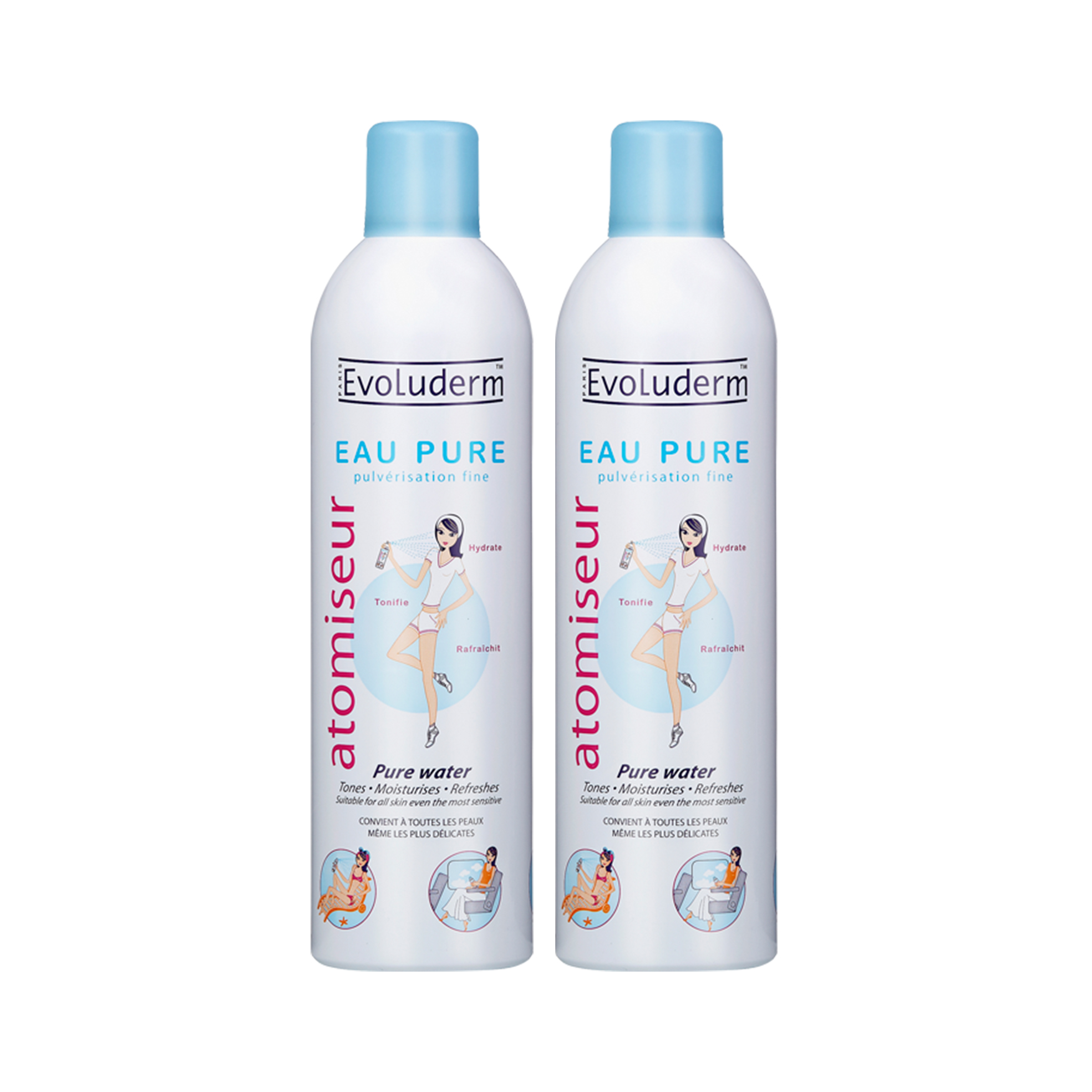 Xịt Khoáng Cung Cấp Nước Evoluderm 400ml Atomiseur Eau Pure Water