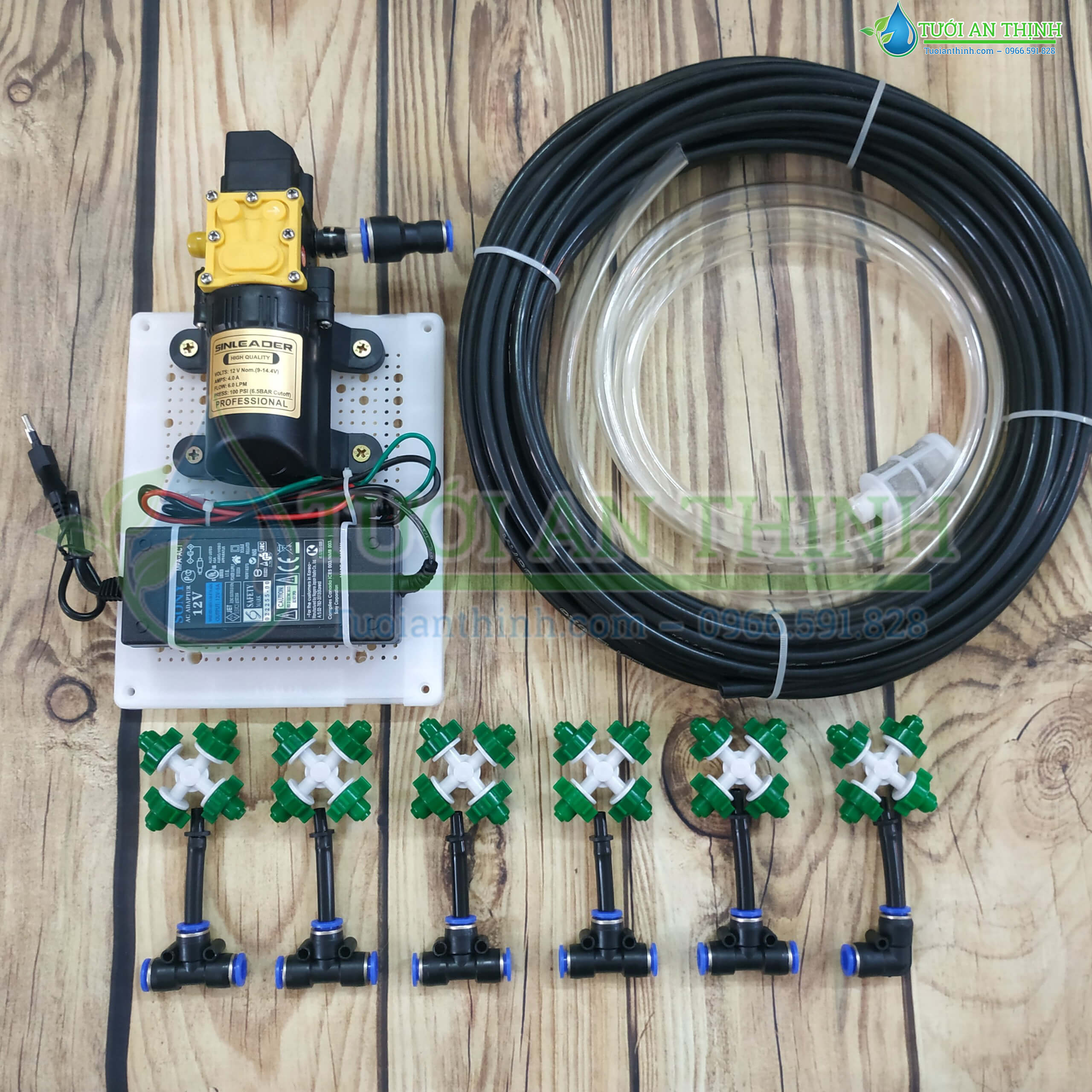 Bộ tưới 6 bec 4 hướng