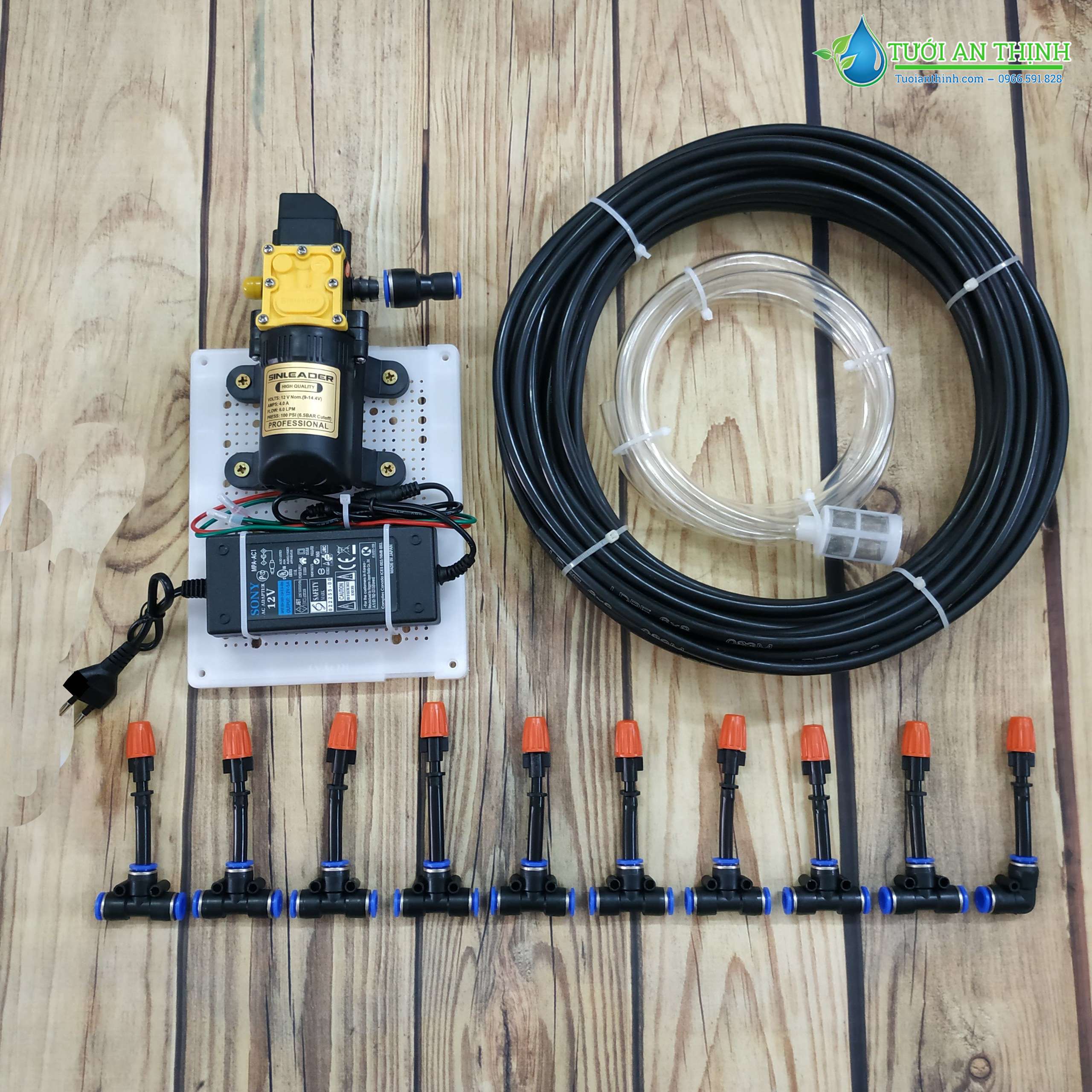 BỘ TƯỚI 10 BEC ĐƠN CAM 