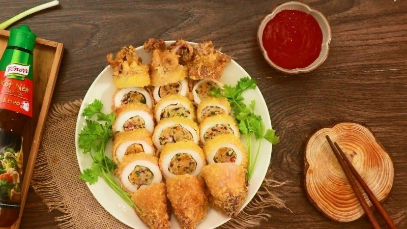 Mực ống chiên nước mắm
