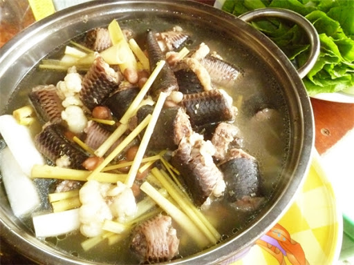 RẮN HỔ VẸN XÀO HẤP SẢ CỦ CẢI
