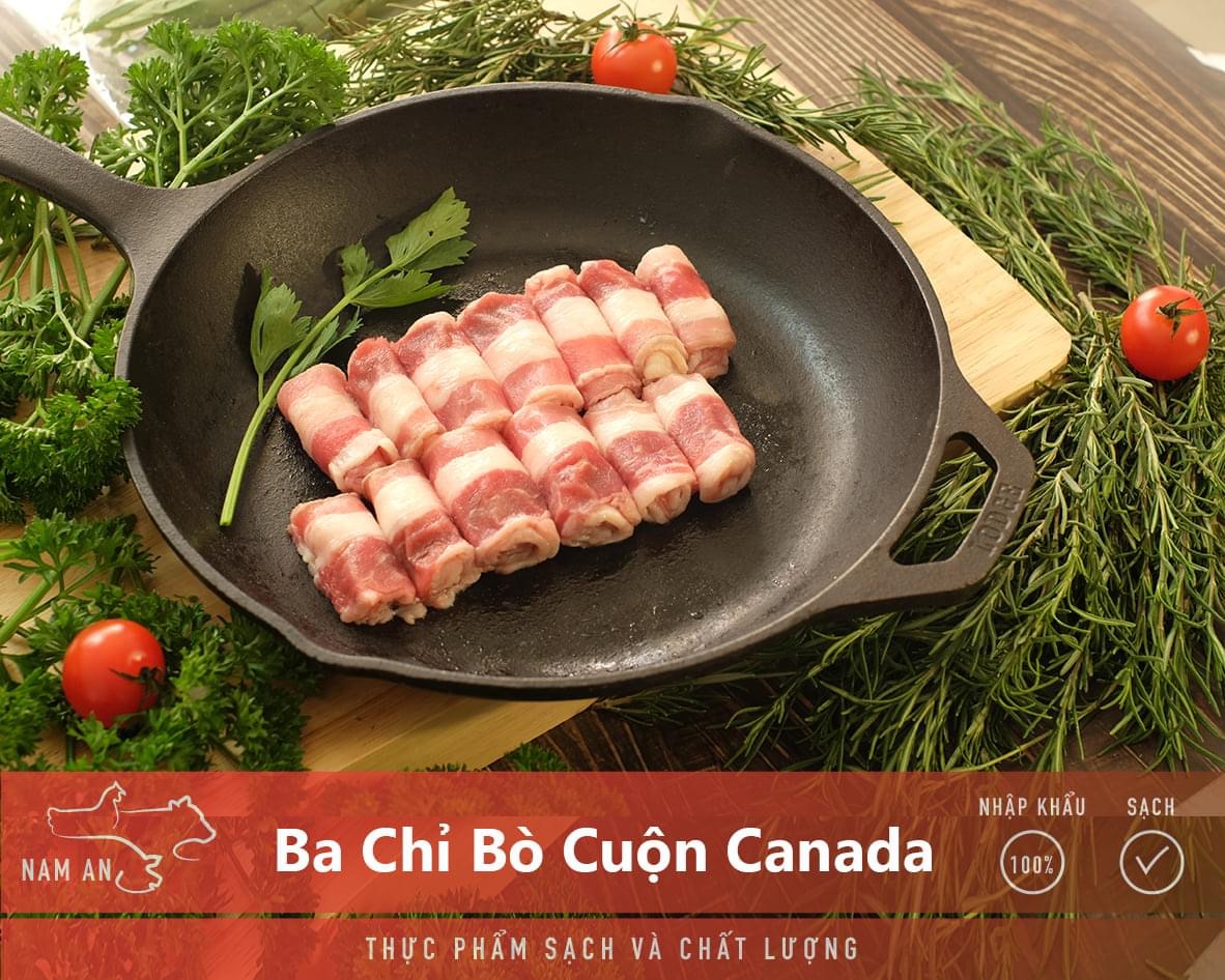 Ba chỉ bò cuộn
