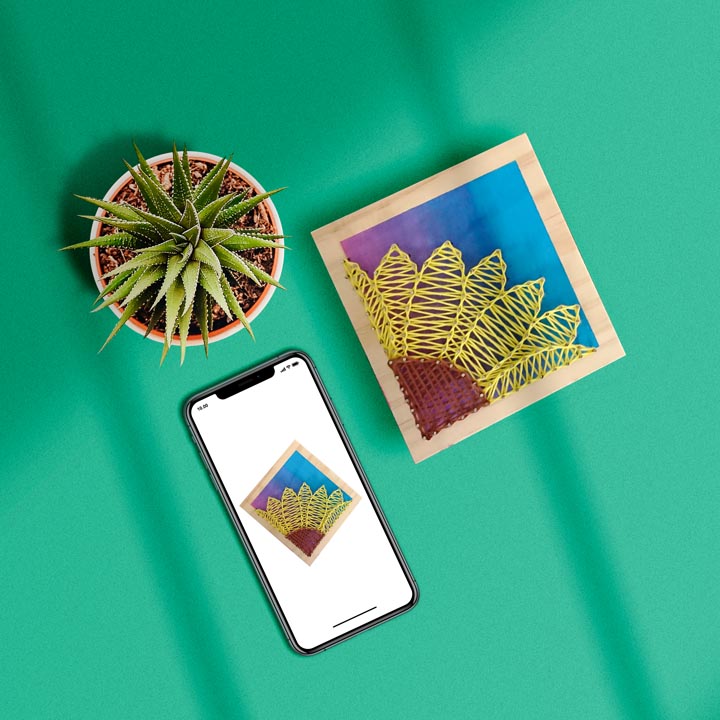 TRANH ĐỂ BÀN HANDMADE, TRANH CHỈ ĐINH HOA HƯỚNG DƯƠNG