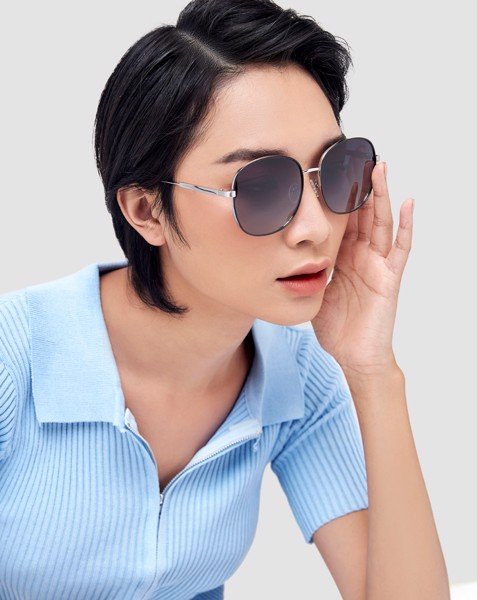 Mắt Kính Ovan Gọng Kim Loại Kép