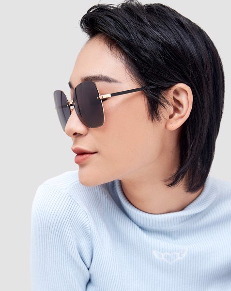 Mắt Kính Vuông Kim Loại 1