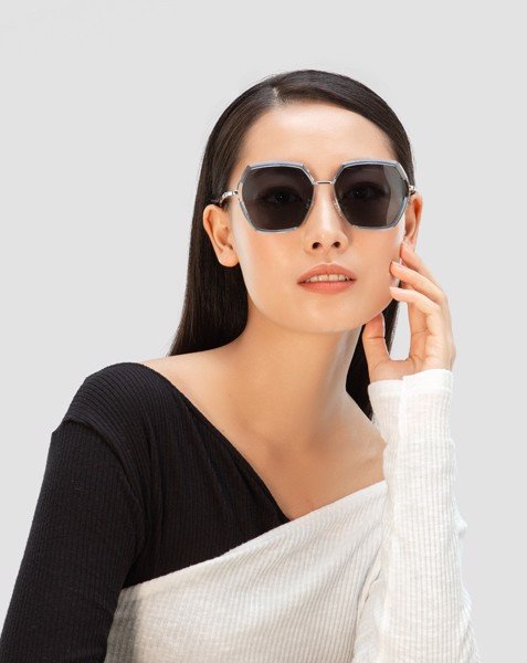 Mắt Kính Vuông Kim Loại Phối Nhựa 4
