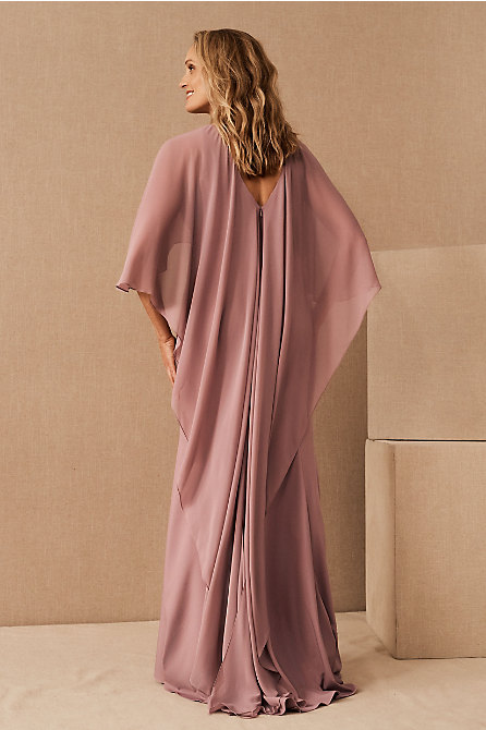Amsale Crane Cape Dress