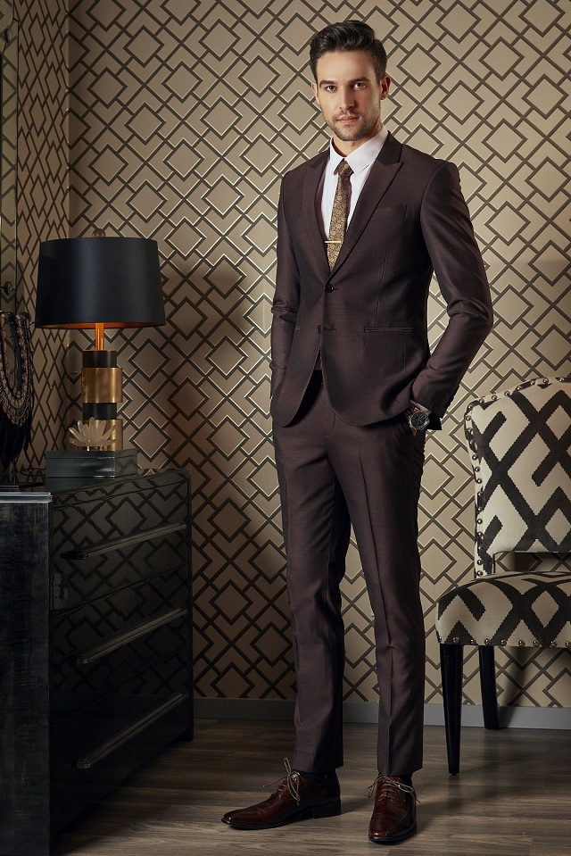 BỘ SUIT CAO CẤP MÀU TÍM RƯỢU