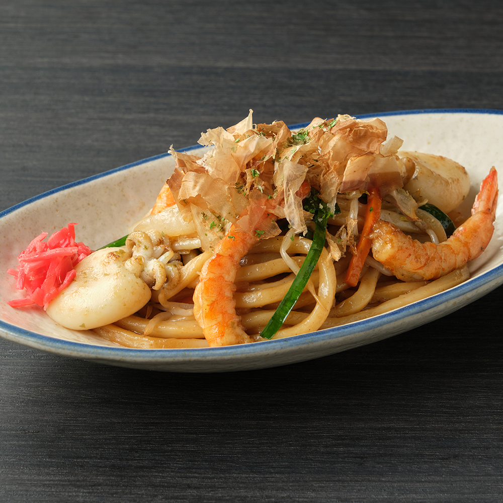 Mì Udon Xào Hải Sản - Stir Fried Udon Noodles