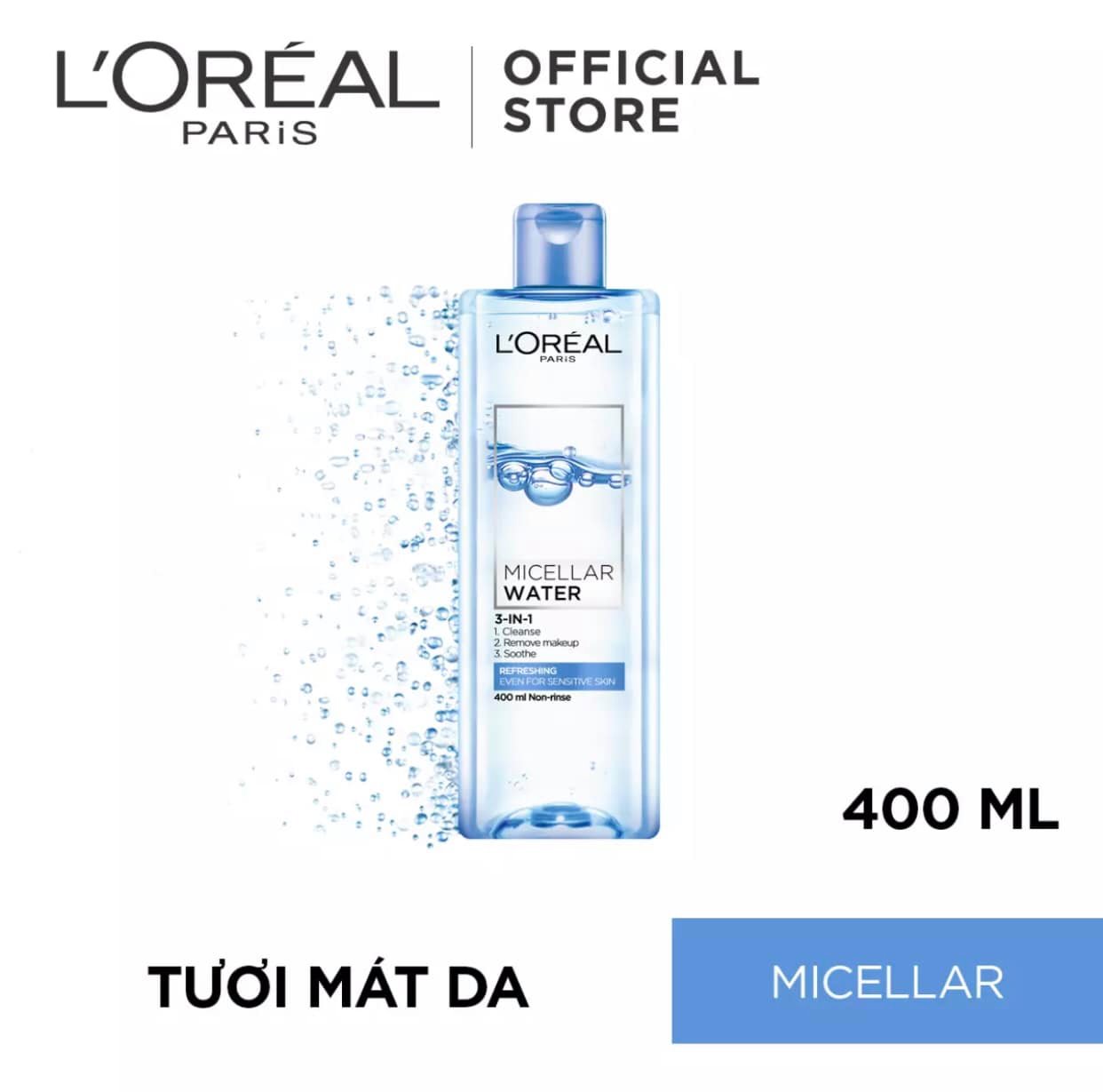 Link - 1. Nước tẩy trang tươi mát L'Oreal Paris Micellar Water 400ml (xanh dương nhạt) (https://c.lazada.vn/t/c.ZBDs1f)