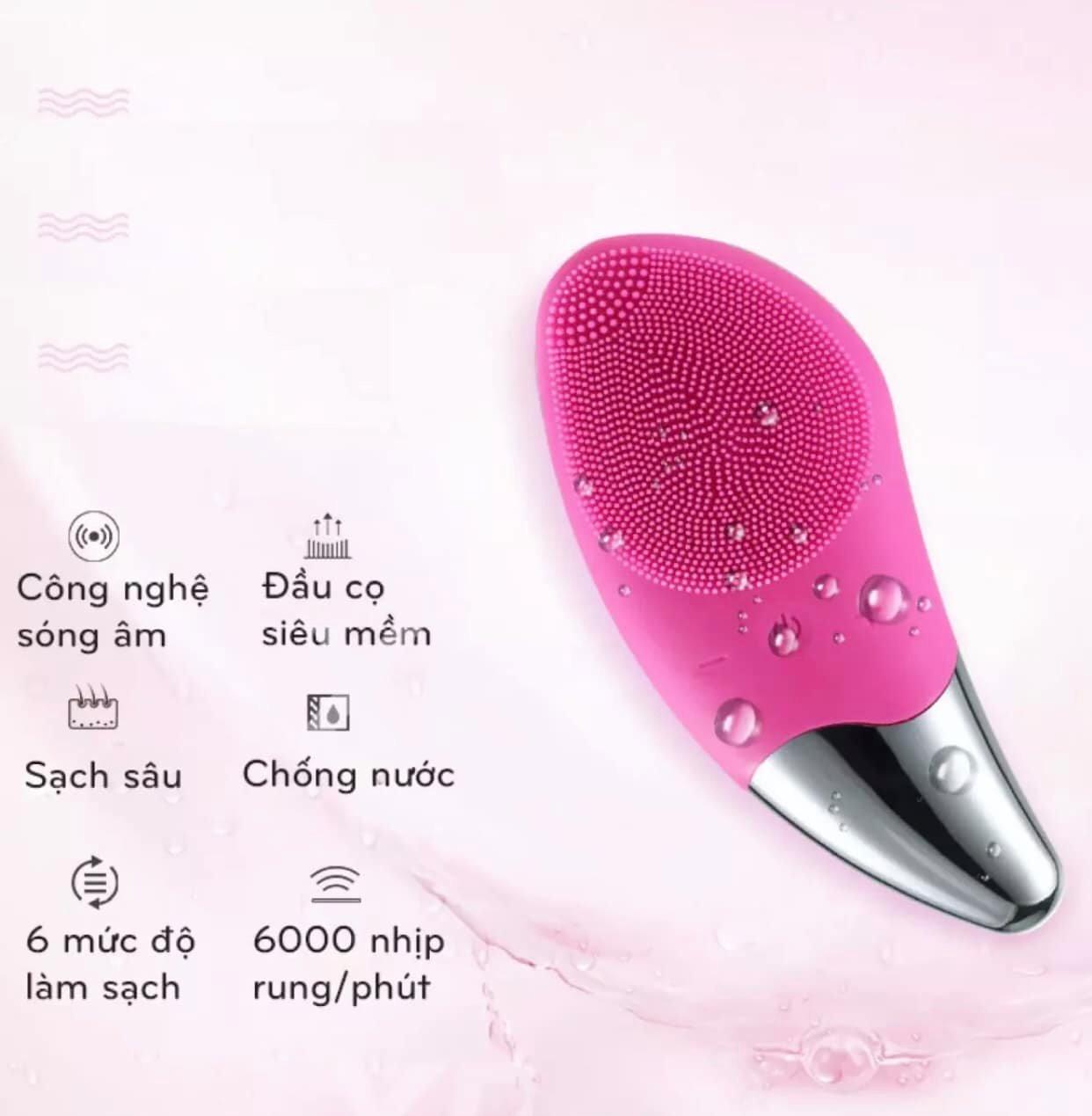 Link - 1. Máy rửa mặt massage da mặt Silicon Máy rửa mặt GrownTech loại bỏ bụi bẩn làm sạch da làm sạch lỗ chân lông và thu nhỏ, giảm thiểu các tác nhân gây mụn (https://c.lazada.vn/t/c.ZBSfU9)