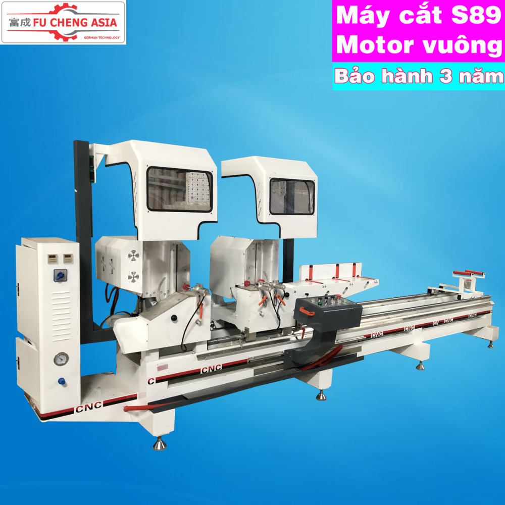 Máy cắt nhôm 2 đầu 08S cao cấp S89 Motor vuông lai dây culoa