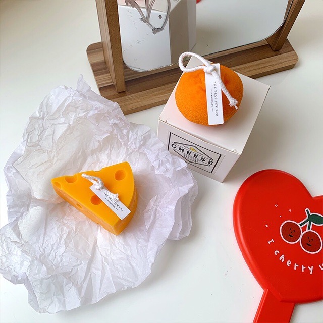 Nến thơm handmade hình phômai, quả cam --- 0 --222222